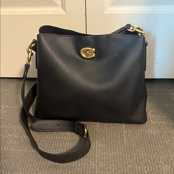 Coach Handbags - Coach Willow Black Leather Shoulder Bag
